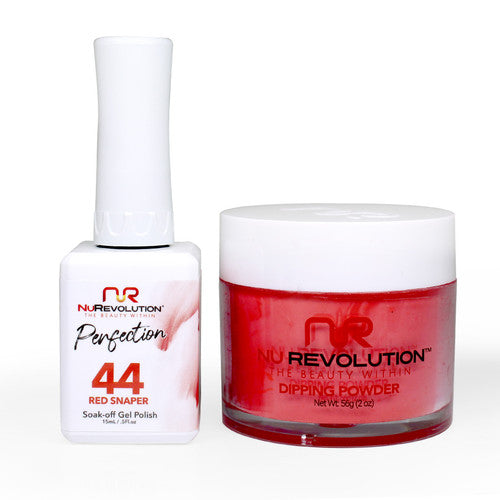 NR PERFECTION SET: GEL + DIP|ACRYLIC -#PFS044 RED SNAPER