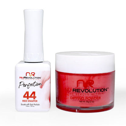 NR PERFECTION SET: GEL + DIP|ACRYLIC -#PFS044 RED SNAPER