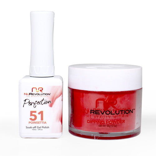 NR PERFECTION SET: GEL + DIP|ACRYLIC -#PFS051 POINSETTIA