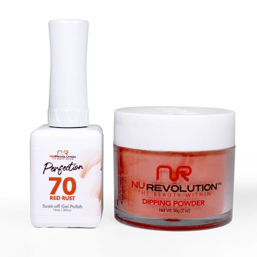 NR PERFECTION SET: GEL + DIP|ACRYLIC -#PFS070 RED RUST