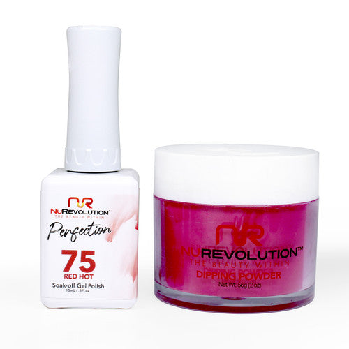 NR PERFECTION SET: GEL + DIP|ACRYLIC -#PFS075 RED HOT