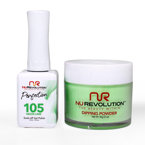 NR PERFECTION SET: GEL + DIP|ACRYLIC -#PFS105 NEON LIME