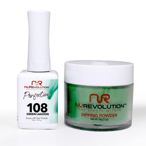 NR PERFECTION SET: GEL + DIP|ACRYLIC -#PFS108 GREEN LAGOON