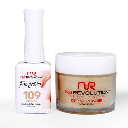 NR PERFECTION SET: GEL + DIP|ACRYLIC -#PFS109 ALMOND