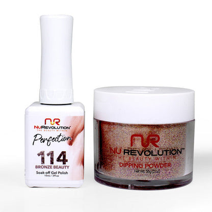 NR PERFECTION SET: GEL + DIP|ACRYLIC -#PFS114 BRONZE BEAUTY