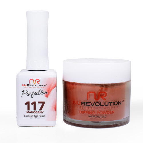 NR PERFECTION SET: GEL + DIP|ACRYLIC -#PFS117 MAHOGANY