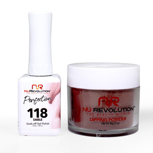 NR PERFECTION SET: GEL + DIP|ACRYLIC -#PFS118 SABLE