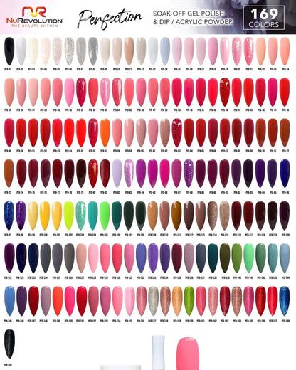 NR Perfection Collection 169 color Gel + 1 sample colors $499 option Gel + Dip + 2 sample colors $999