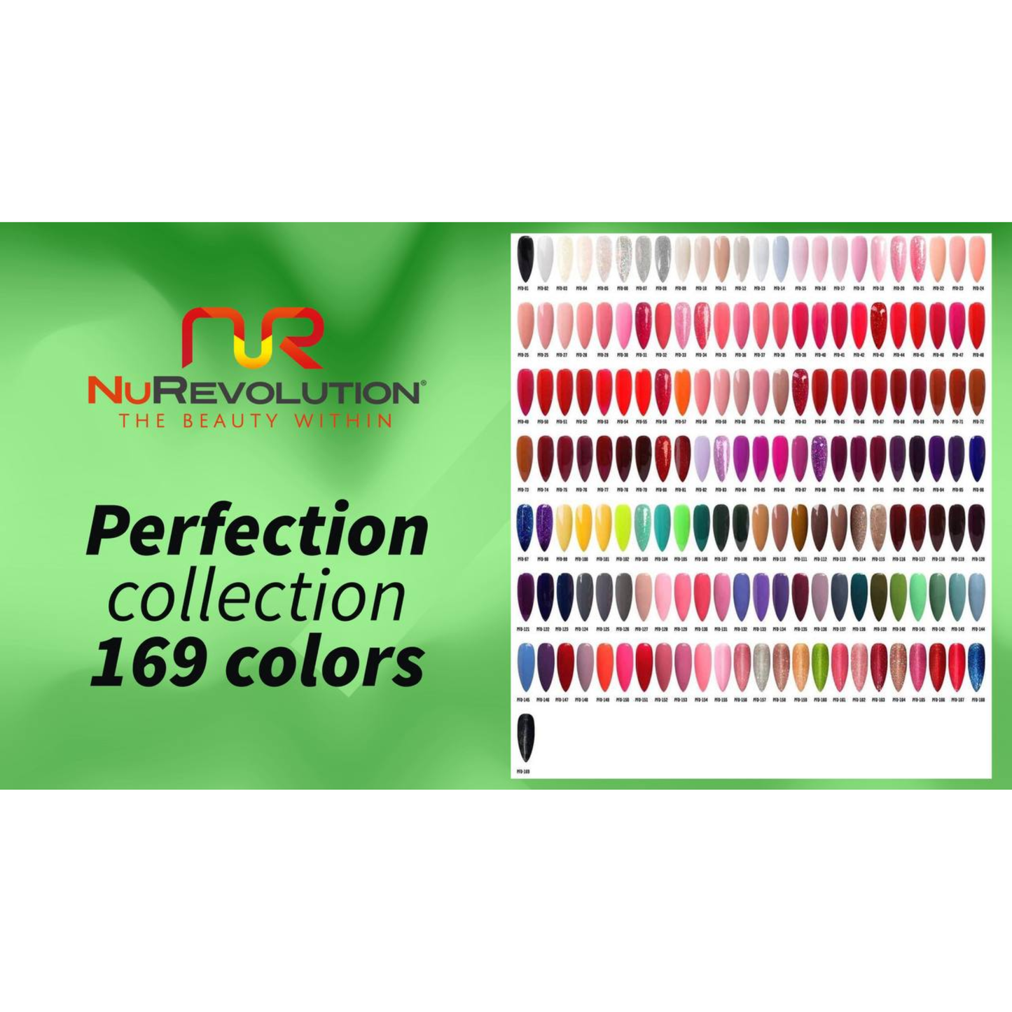 NR Perfection Collection 169 color Gel + 1 sample colors $499 option Gel + Dip + 2 sample colors $999