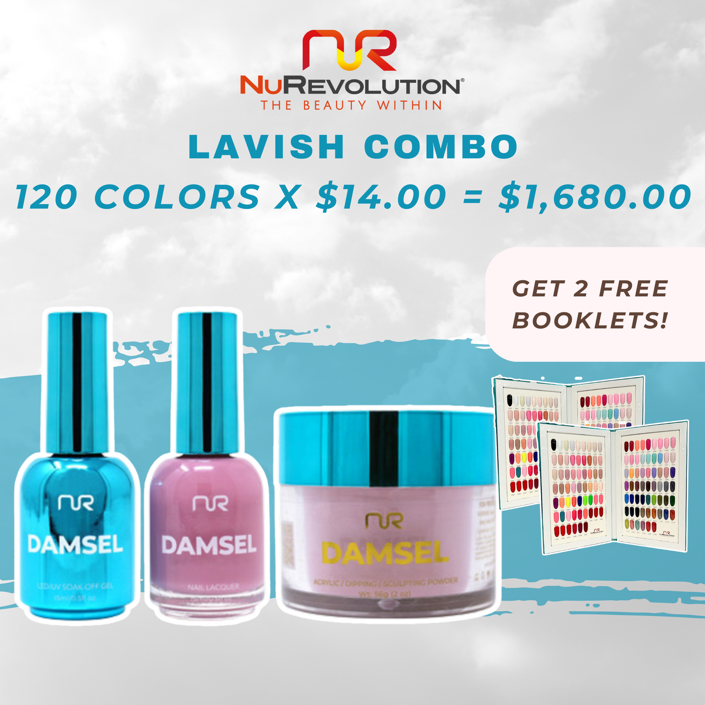 Buy NUREVOLUTION Lavish COMBO  Collection: Combo Trio - Duo (Lacquer+Gel), Powder (Dip+Acylic).