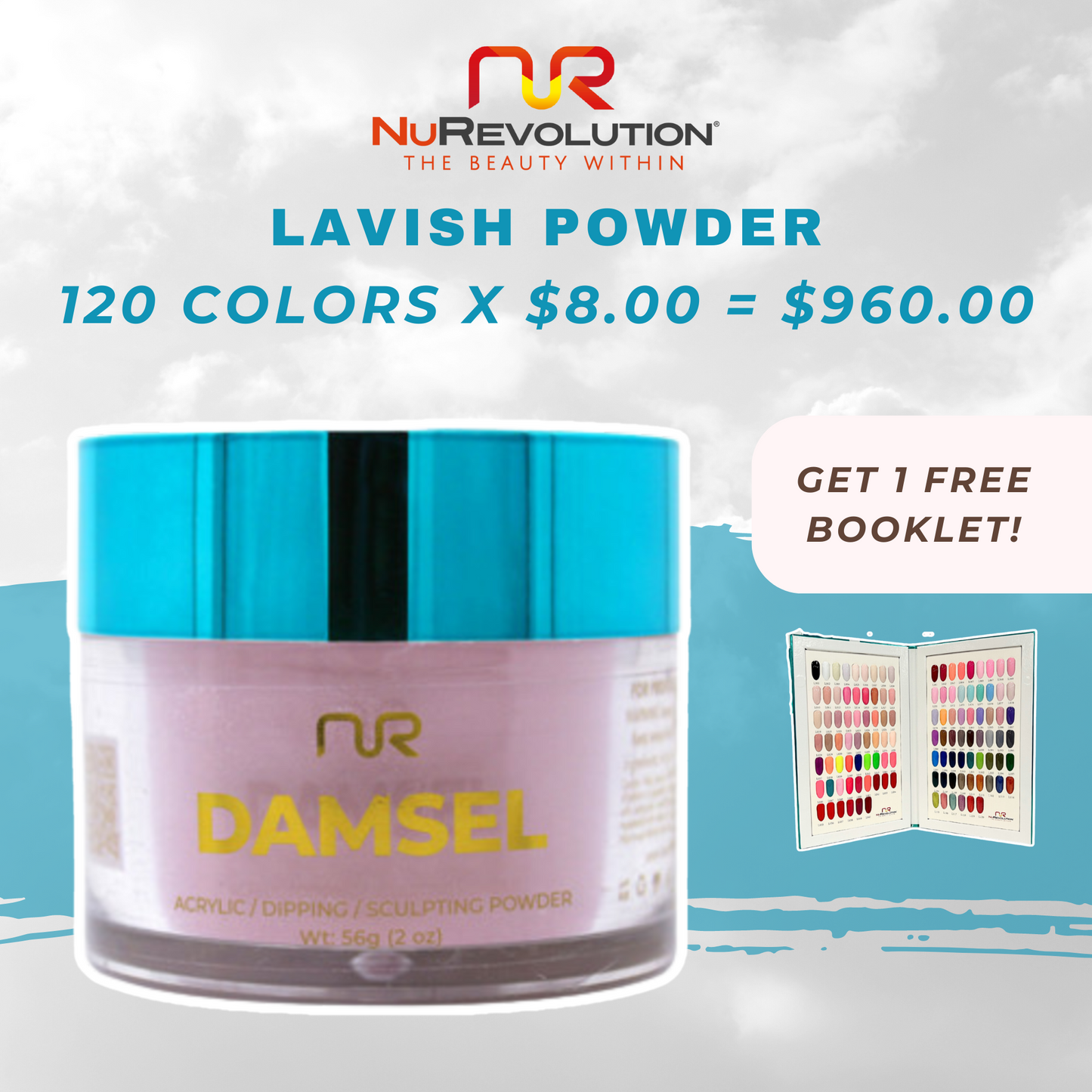 Buy NUREVOLUTION Lavish Powder  Collection: Powder (Dip+Acrylic) 2oz.