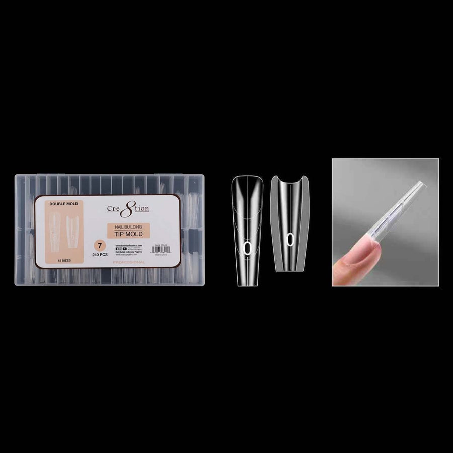 Cre8tion Nail Building Tip Double Mold 07 240pcs