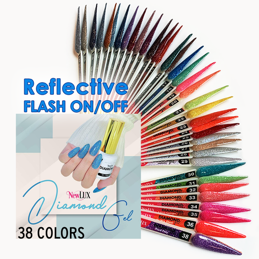 aNewLUX Diamond Gel .5oz #01 - #38 = 38 colors x $7. Free 1 Sample Tip