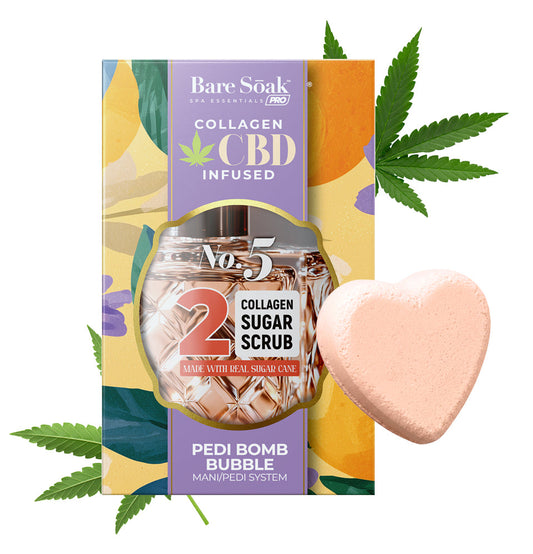 Bare Soak Collagen CBD Infused Pedi Bomb • 4 Steps Kit - No.5