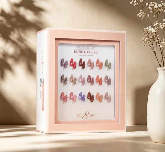 Cre8tion Cat Eye Gel Nude Collection Kit - 18 Colors