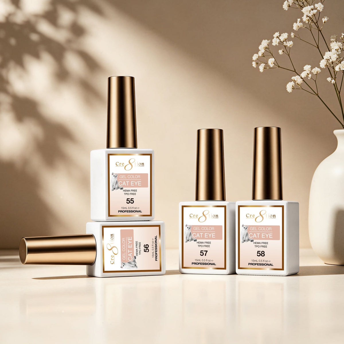 Cre8tion Cat Eye Gel Nude Collection Kit - 18 Colors