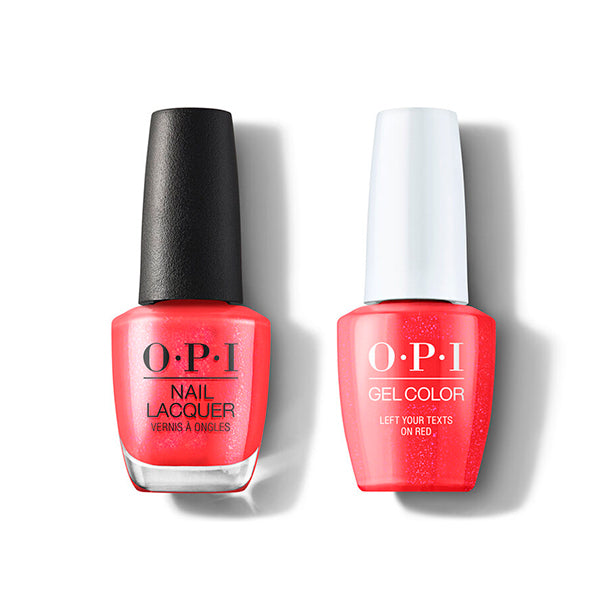 OPI - Gel & Lacquer Combo - Left Your Texts On Red