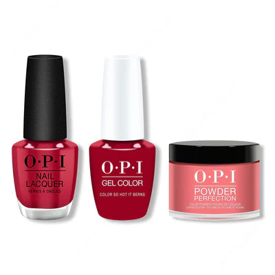 OPI - Gel, Lacquer & Dip Combo - Color So Hot It Berns