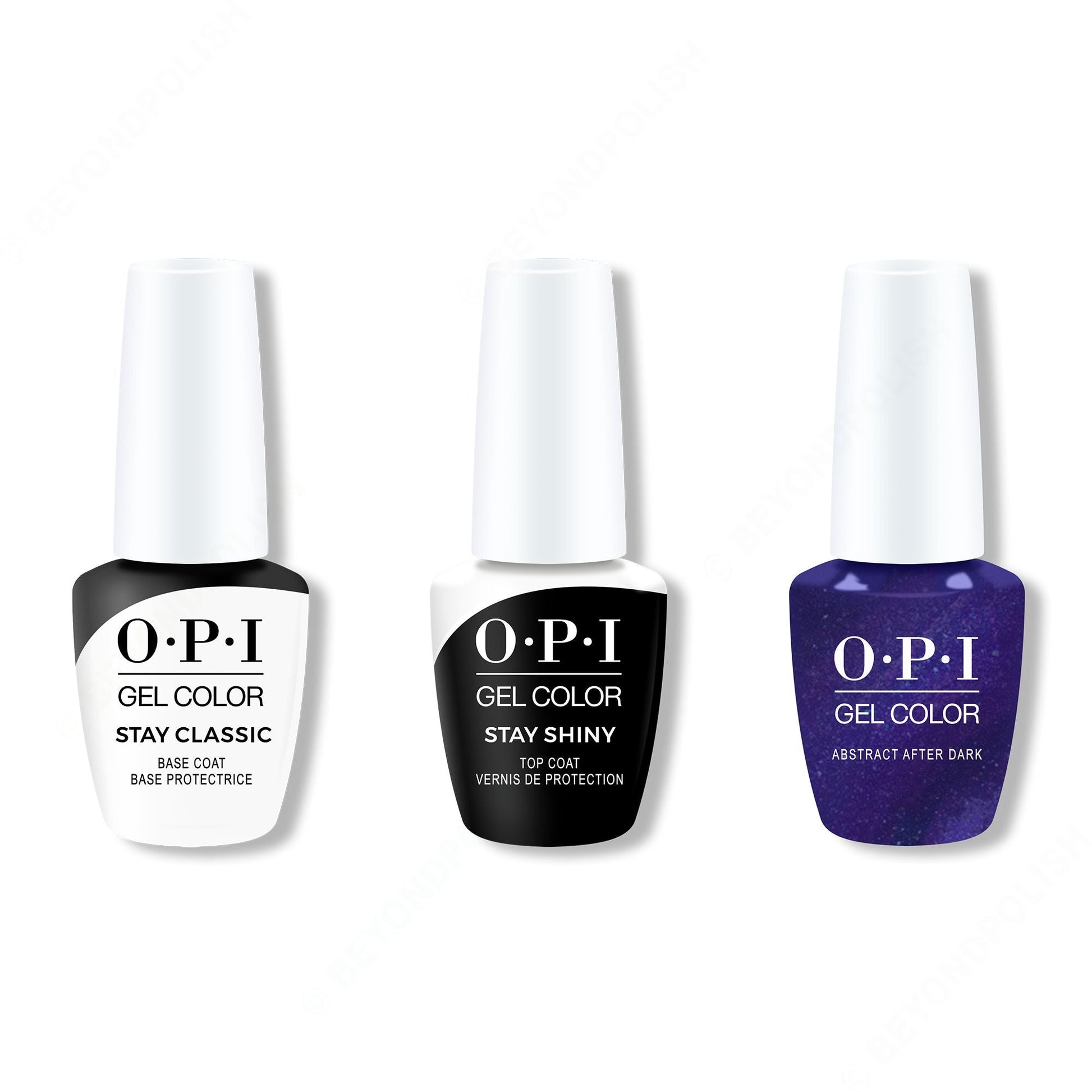 OPI - GelColor Combo - Stay Classic Base, Shiny Top & Abstract After Dark