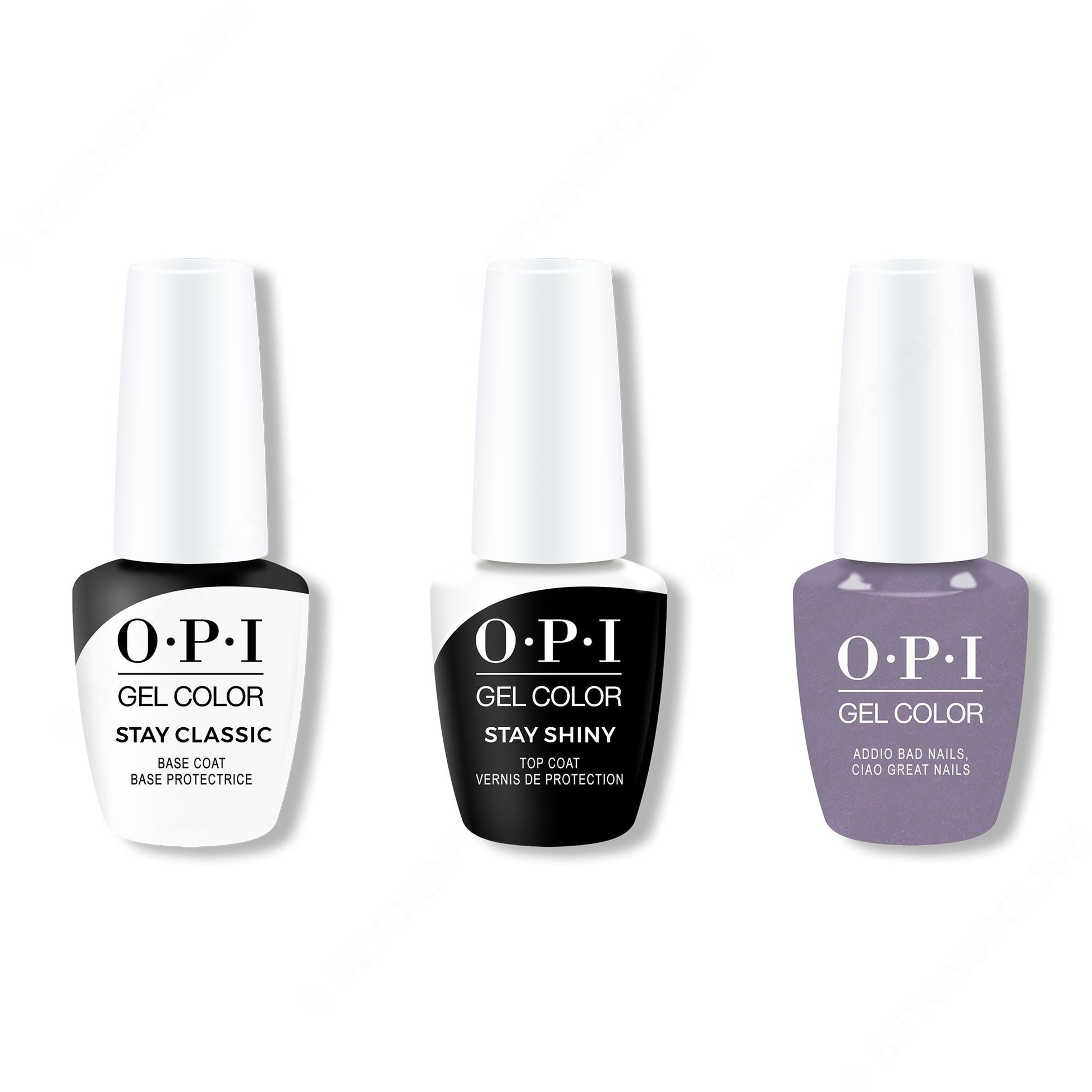 OPI - GelColor Combo - Stay Classic Base, Shiny Top & Addio Bad Nails, Ciao Great Nails