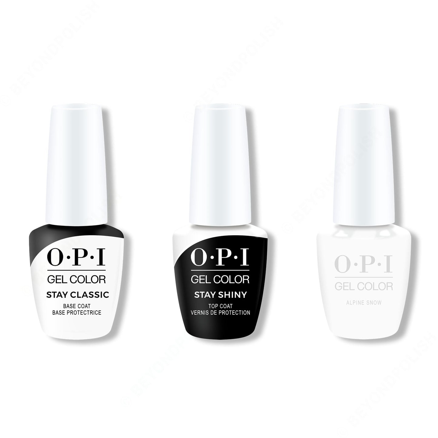 OPI - GelColor Combo - Stay Classic Base, Shiny Top & Alpine Snow