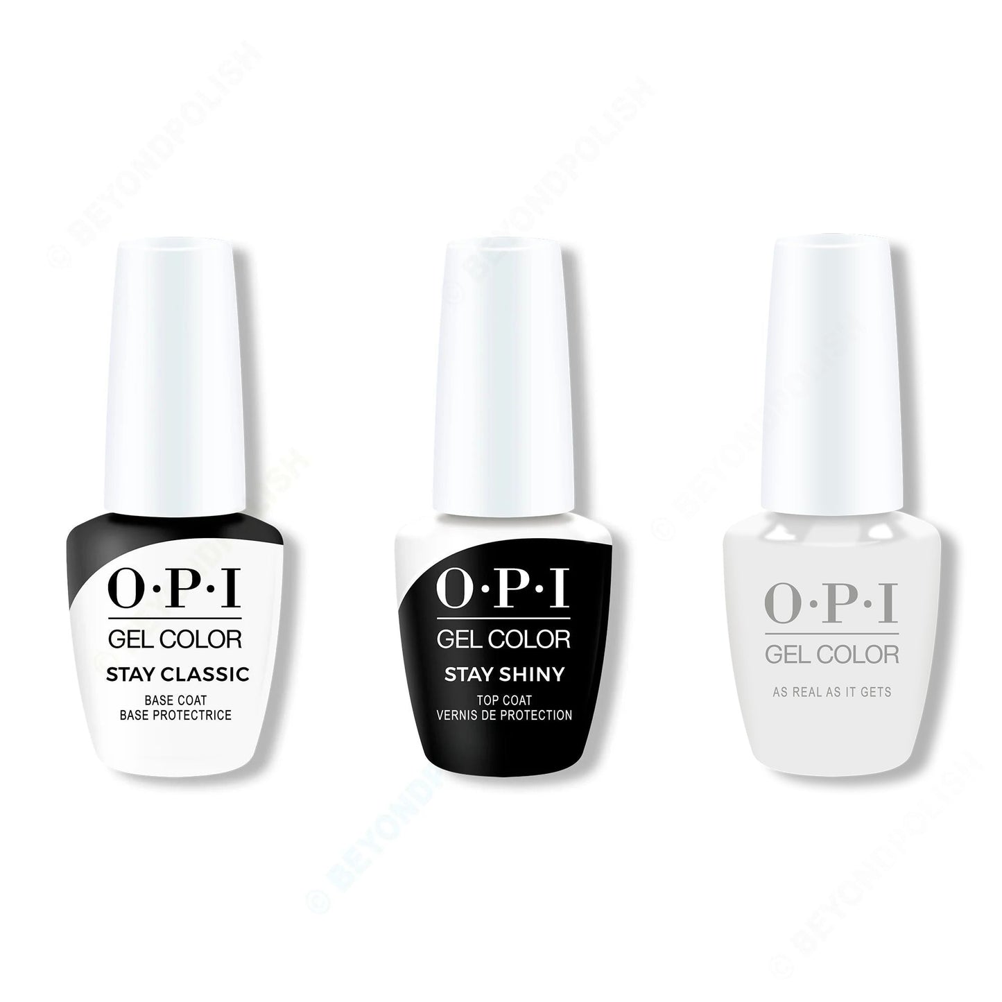 OPI - GelColor Combo - Stay Classic Base, Shiny Top & As Real As It Gets