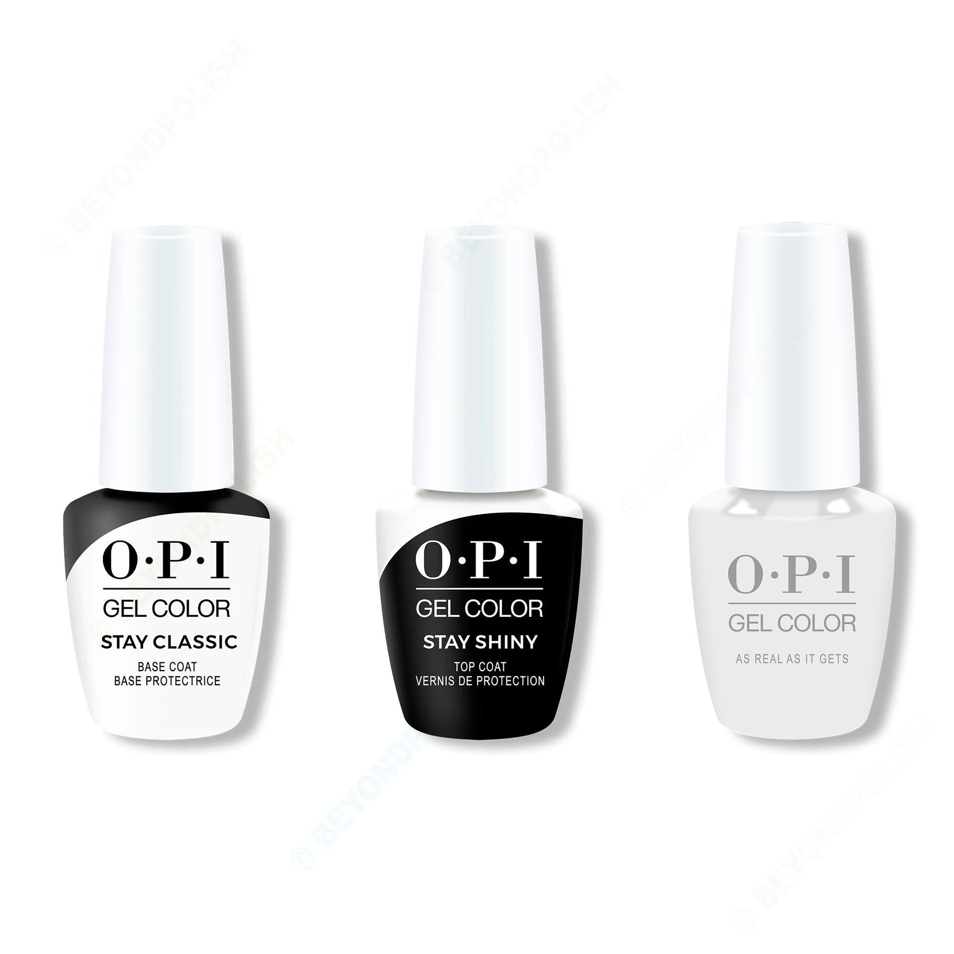 OPI - GelColor Combo - Stay Classic Base, Shiny Top & As Real As It Gets