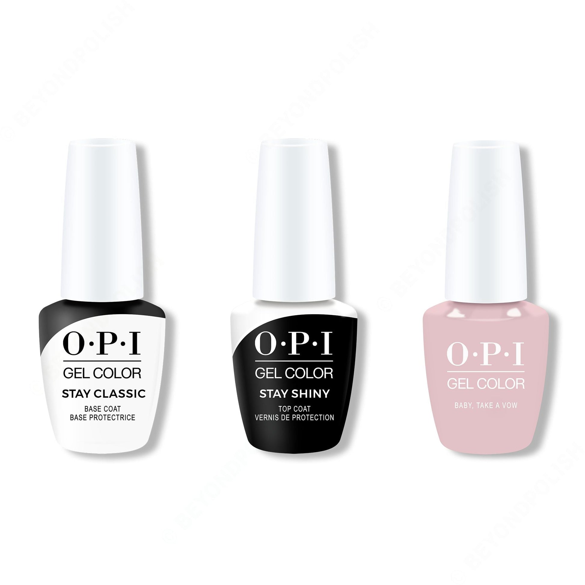 OPI - GelColor Combo - Stay Classic Base, Shiny Top & Baby, Take a Vow