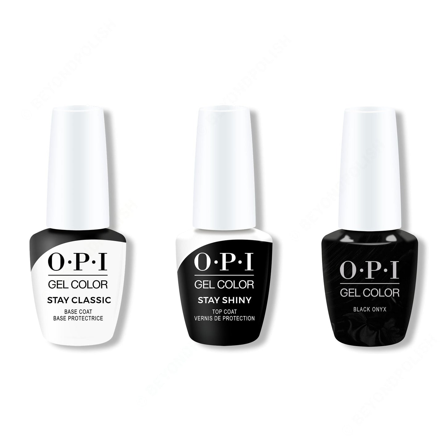OPI - GelColor Combo - Stay Classic Base, Shiny Top & Black Onyx