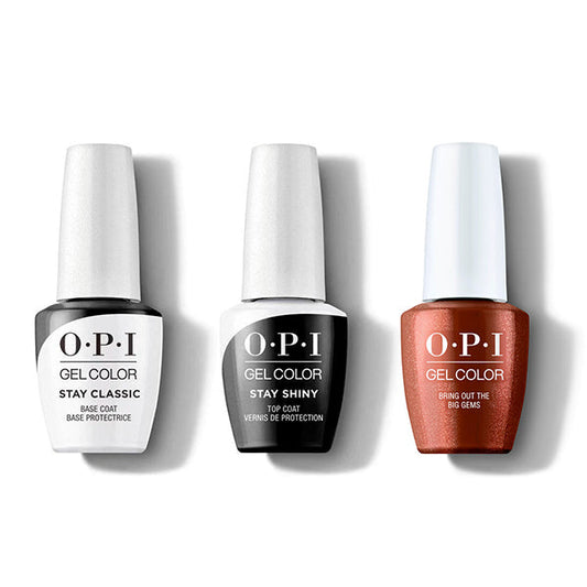 OPI - GelColor Combo - Stay Classic Base, Shiny Top & Bring out the Big Gems