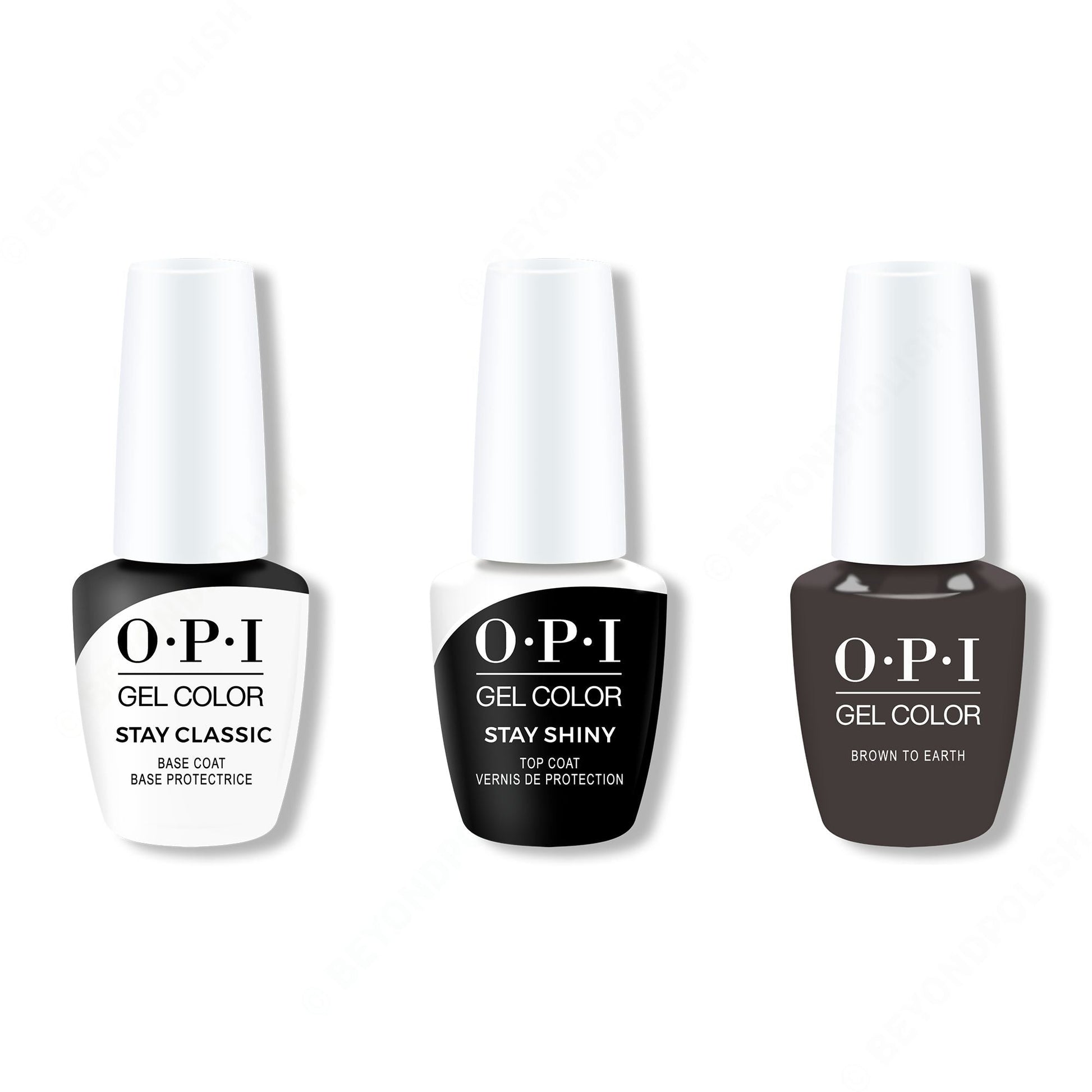 OPI - GelColor Combo - Stay Classic Base, Shiny Top & Brown To Earth