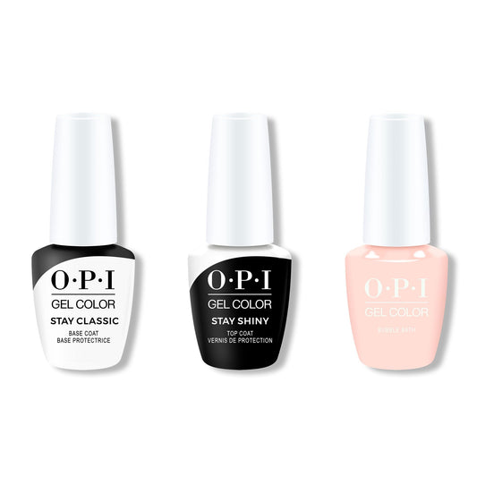 OPI - GelColor Combo - Stay Classic Base, Shiny Top & Bubble Bath
