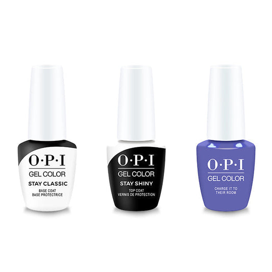 OPI - GelColor Combo - Stay Classic Base, Shiny Top & Charge It To Their Room