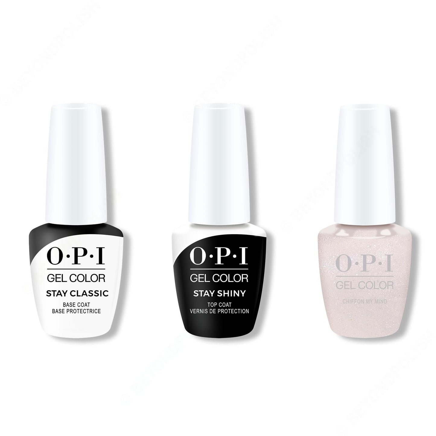 OPI - GelColor Combo - Stay Classic Base, Shiny Top & Chiffon My Mind