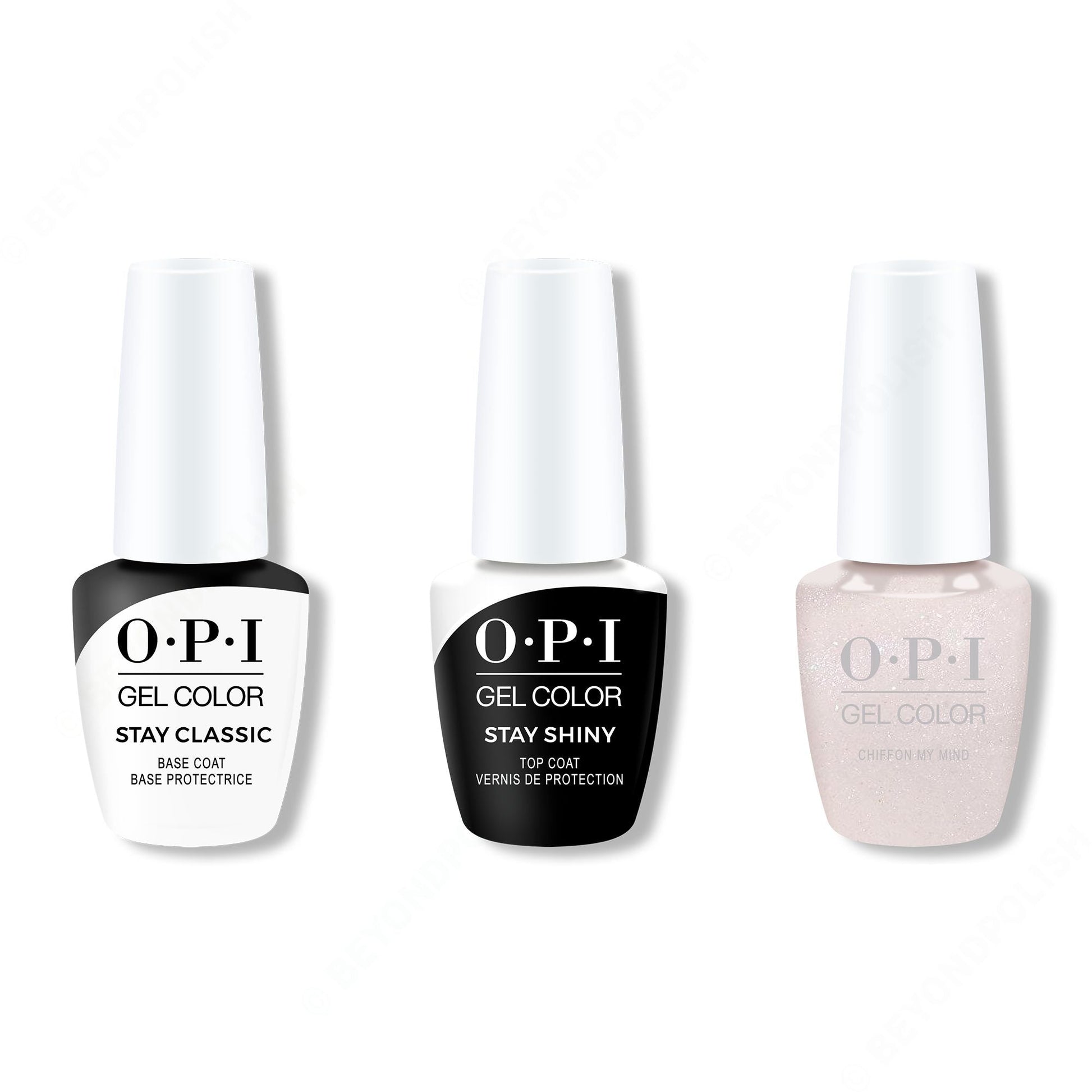 OPI - GelColor Combo - Stay Classic Base, Shiny Top & Chiffon My Mind