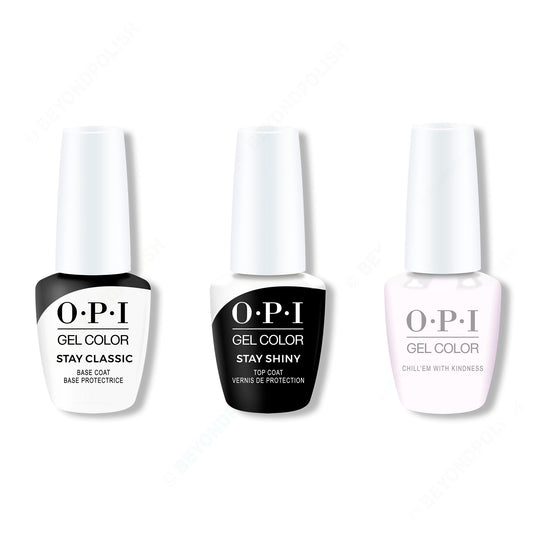 OPI - GelColor Combo - Stay Classic Base, Shiny Top & Chill 'Em With Kindness
