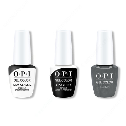 OPI - GelColor Combo - Stay Classic Base, Shiny Top & Clean Slate