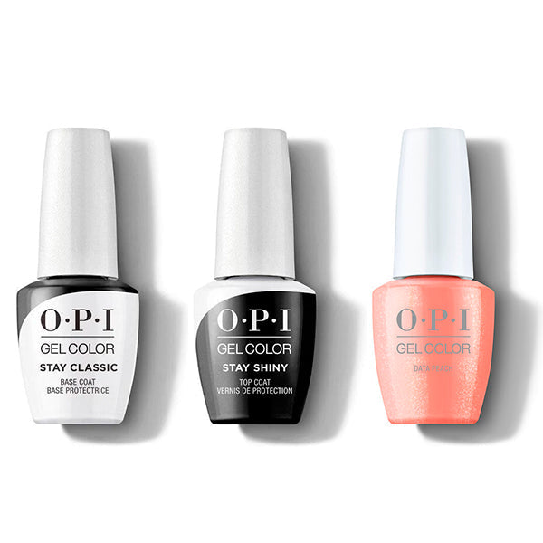 OPI - GelColor Combo - Stay Classic Base, Shiny Top & Data Peach