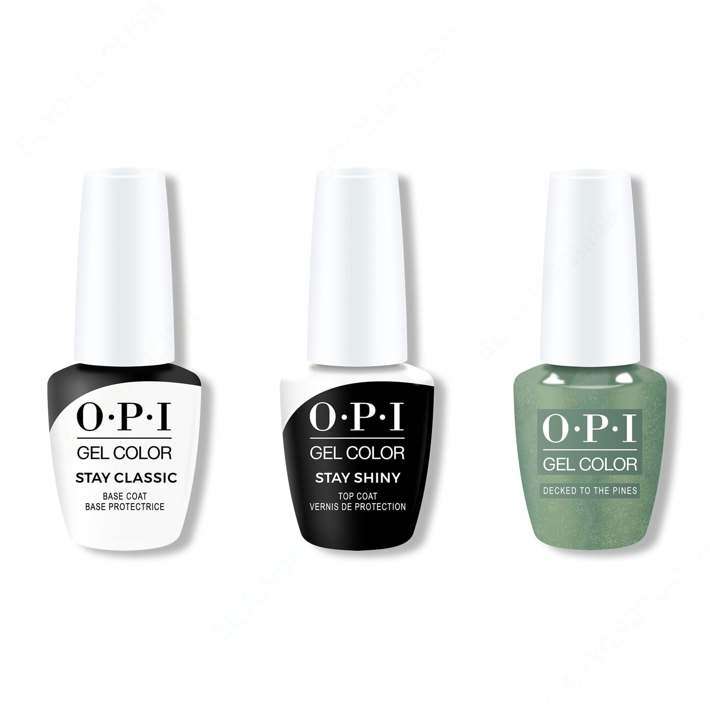 OPI - GelColor Combo - Stay Classic Base, Shiny Top & Decked to the Pines