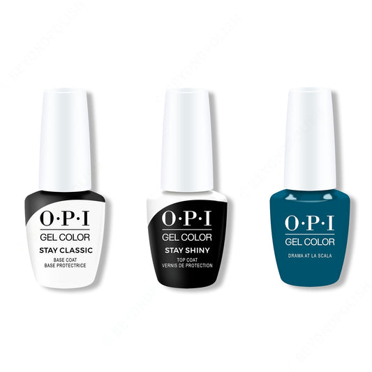 OPI - GelColor Combo - Stay Classic Base, Shiny Top & Drama At La Scala