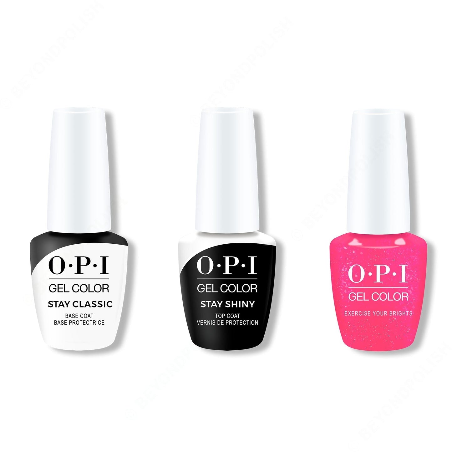 OPI - GelColor Combo - Stay Classic Base, Shiny Top & Exercise Your Brights