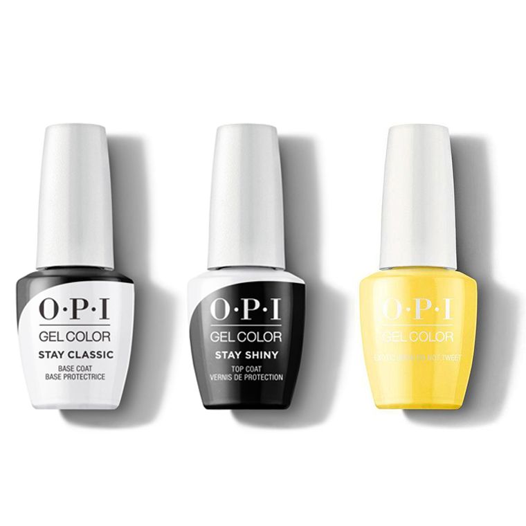 OPI - GelColor Combo - Stay Classic Base, Shiny Top & Exotic Birds Do Not Tweet