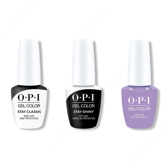 OPI - GelColor Combo - Stay Classic Base, Shiny Top & Galleria Vittorio Violet