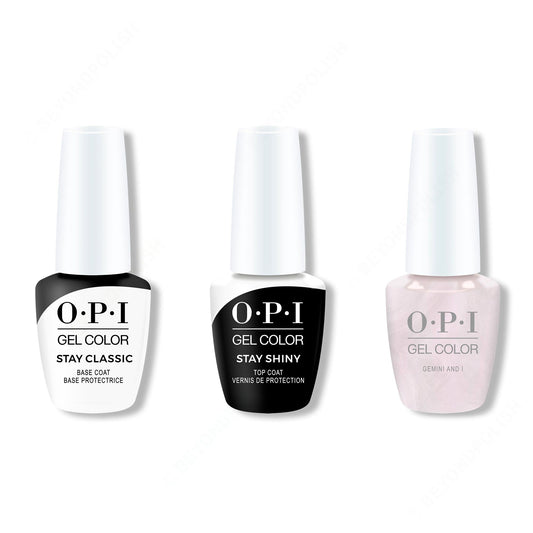 OPI - GelColor Combo - Stay Classic Base, Shiny Top & Gemini And I
