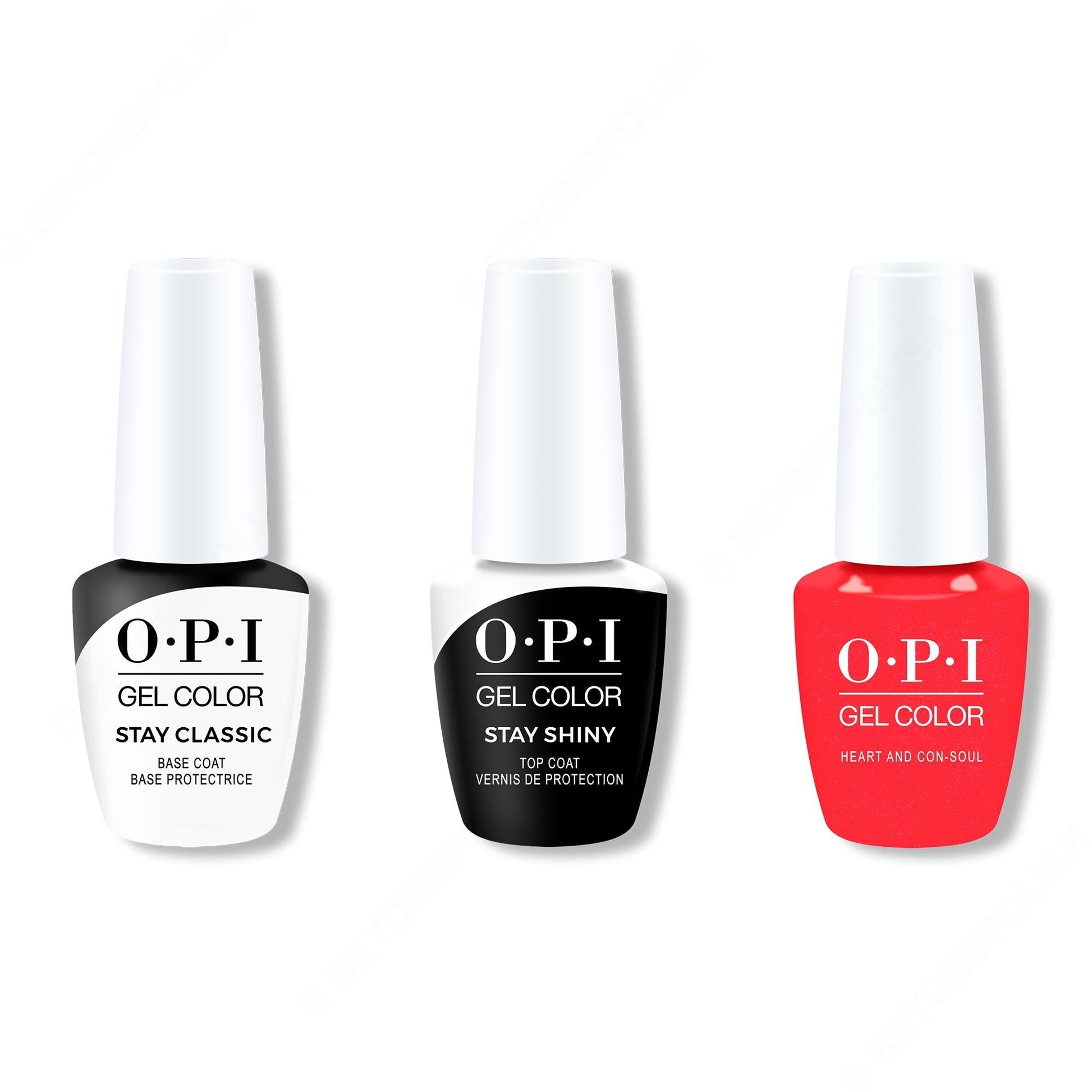 OPI - GelColor Combo - Stay Classic Base, Shiny Top & Heart and Con-soul