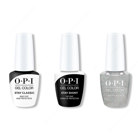 OPI - GelColor Combo - Stay Classic Base, Shiny Top & I Cancer-tainly Shine