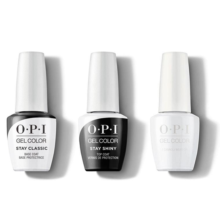 OPI - GelColor Combo - Stay Classic Base, Shiny Top & I Cannoli Wear OPI