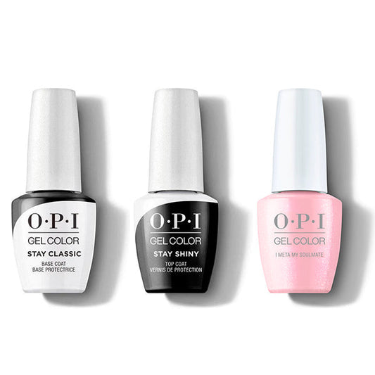 OPI - GelColor Combo - Stay Classic Base, Shiny Top & I Meta My Soulmate