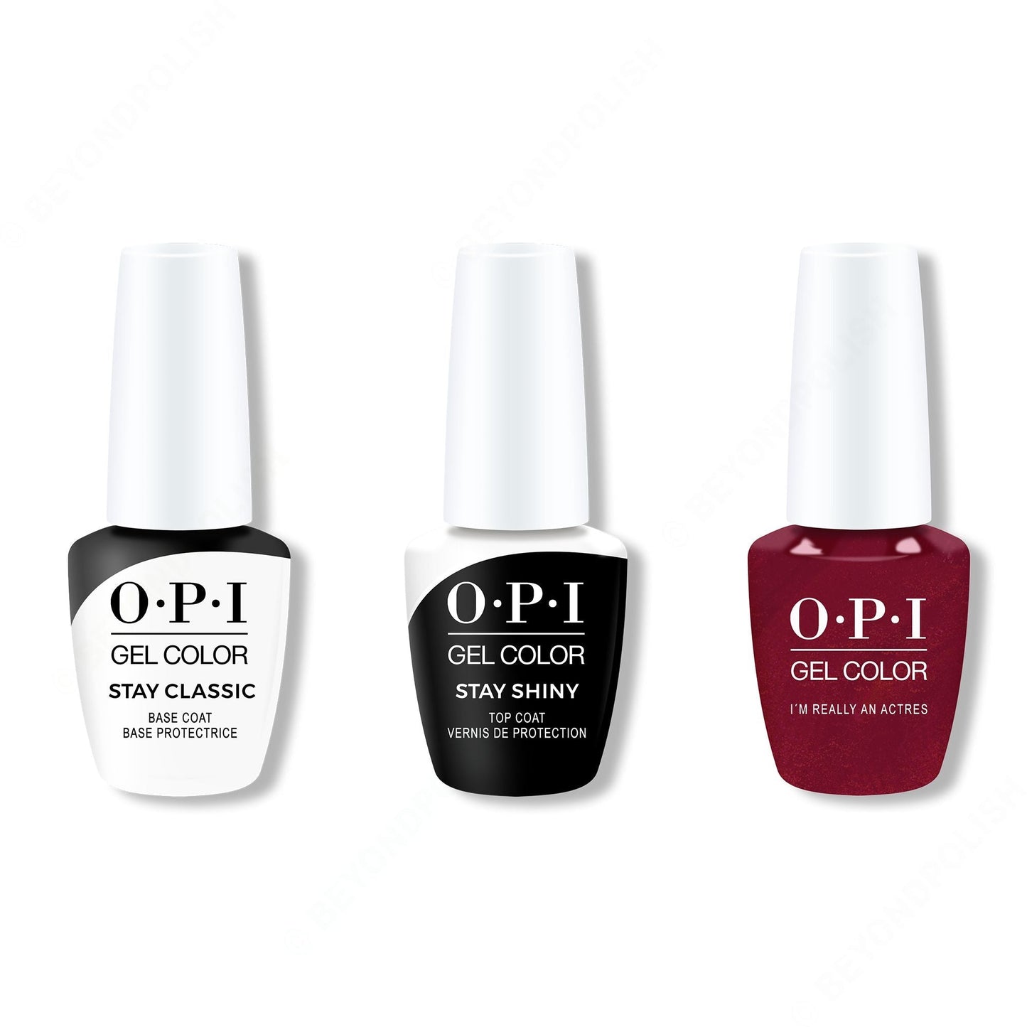 OPI - GelColor Combo - Stay Classic Base, Shiny Top & I’m Really an Actress
