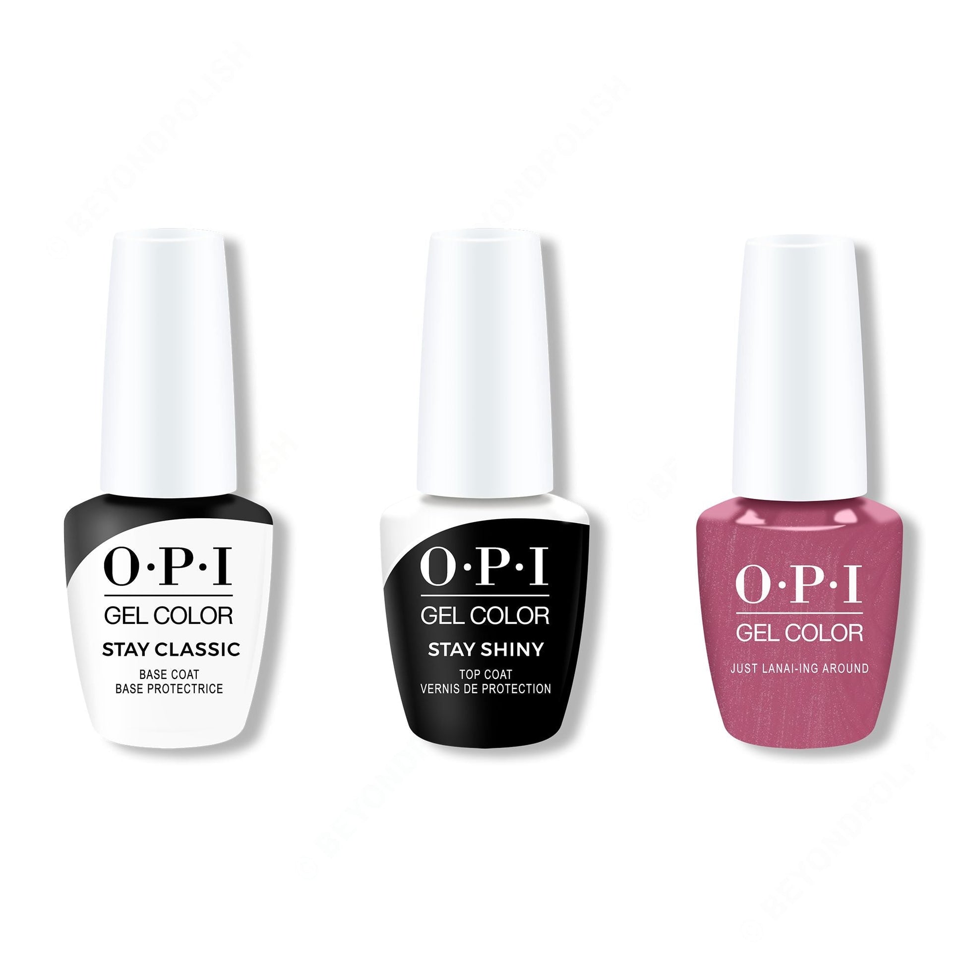 OPI - GelColor Combo - Stay Classic Base, Shiny Top & Just Lanai-ing Around